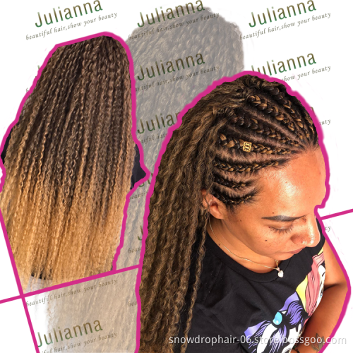 Julianna Free Sample 20Inch Brazilian Curly Crochet Twist Bulk Brazilian Braiding Hair Synthetic Attachment For Black Women
